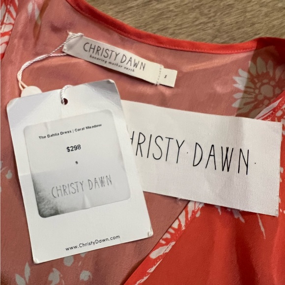 NWT Christy Dawn The Dahlia Dress Coral Meadow - Picture 9 of 9